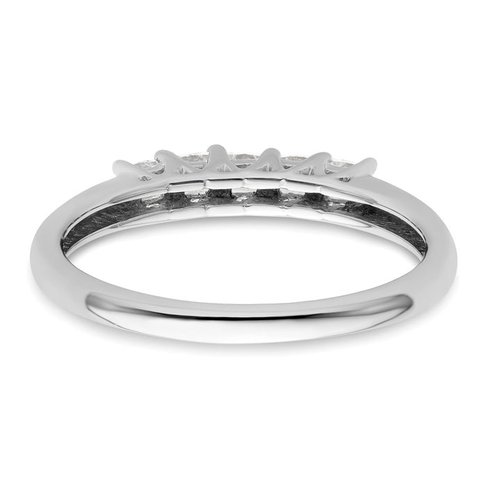 High-Quality 14K White Gold 5-Stone Diamond Band Setting for 5 Princess Cuts-6