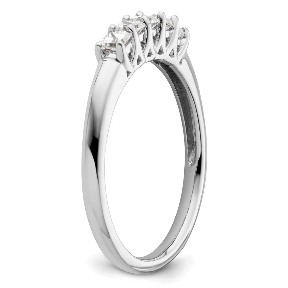 High-Quality 14K White Gold 5-Stone Diamond Band Setting for 5 Princess Cuts