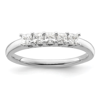 Buy Exclusive 14K White Gold 5-Stone Diamond Band Setting for 5 Princess Cuts