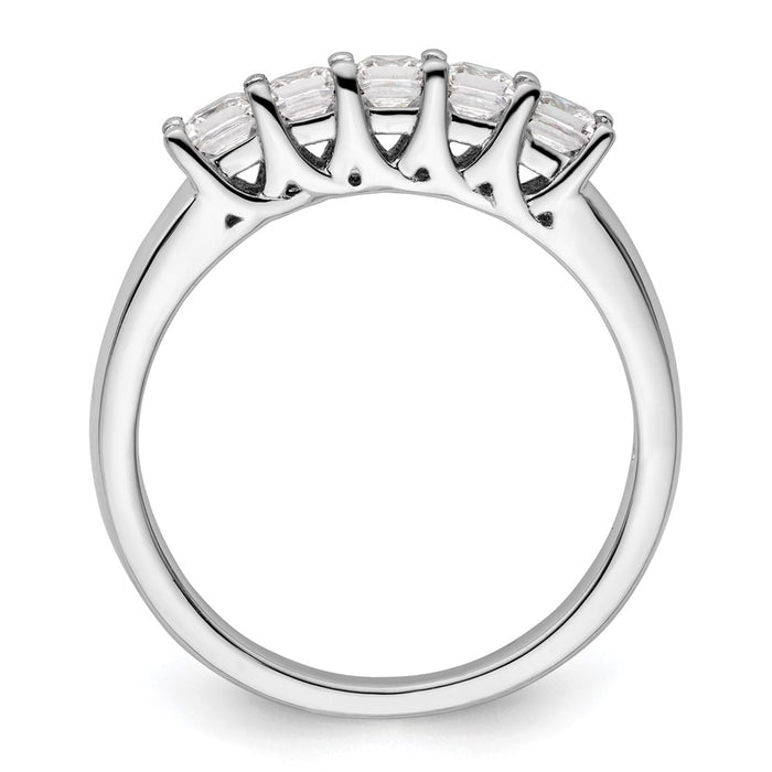 Order Luxury 14K White Gold 5-Stone Diamond Band Setting for 5 Princess Cuts-3