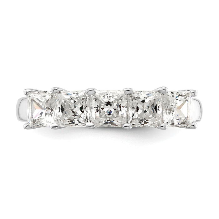 Buy Exclusive 14K White Gold 5-Stone Diamond Band Setting - Stylish & Affordable!-5