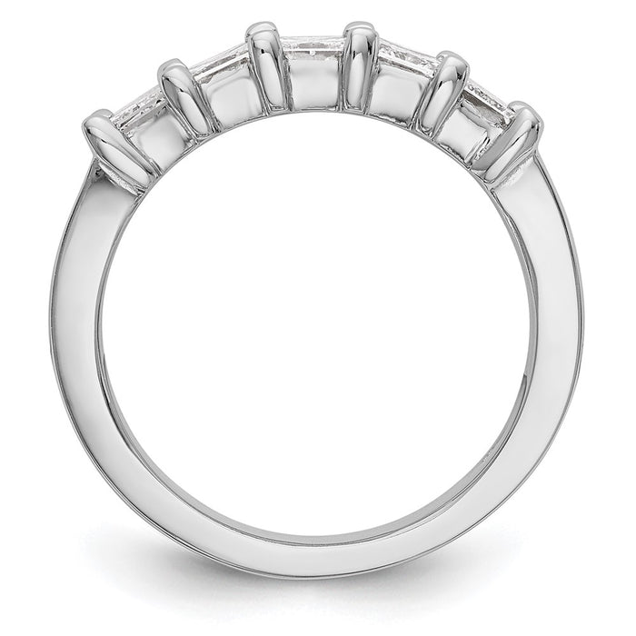 Exclusive 14K White Gold 5-Stone Diamond Band Setting - Stylish & Affordable!-2