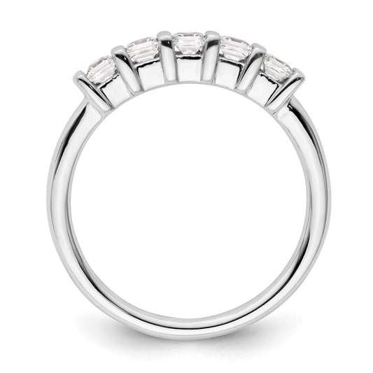 Exclusive 14K White Gold 5-Stone Band with 1/2 CT Diamonds - Stylish Luxury