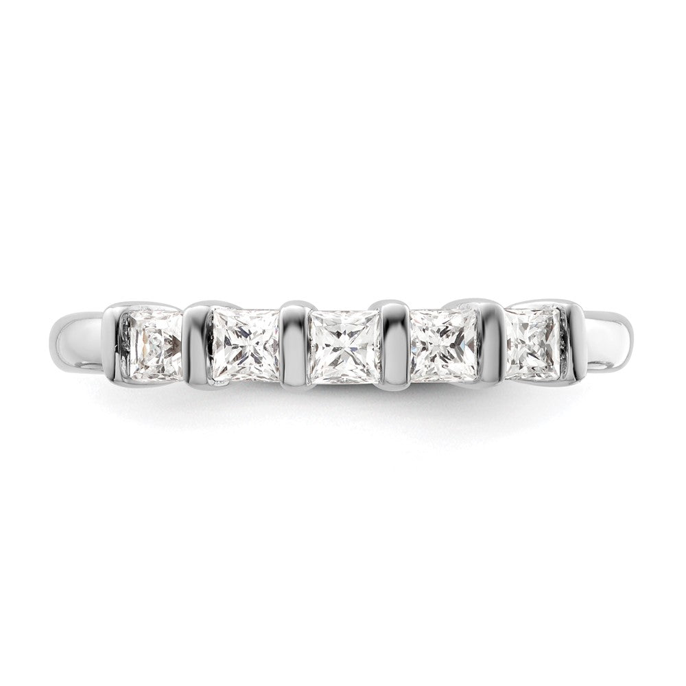 Exclusive 14K White Gold 5-Stone Band with 1/2 CT Diamonds - Stylish Luxury