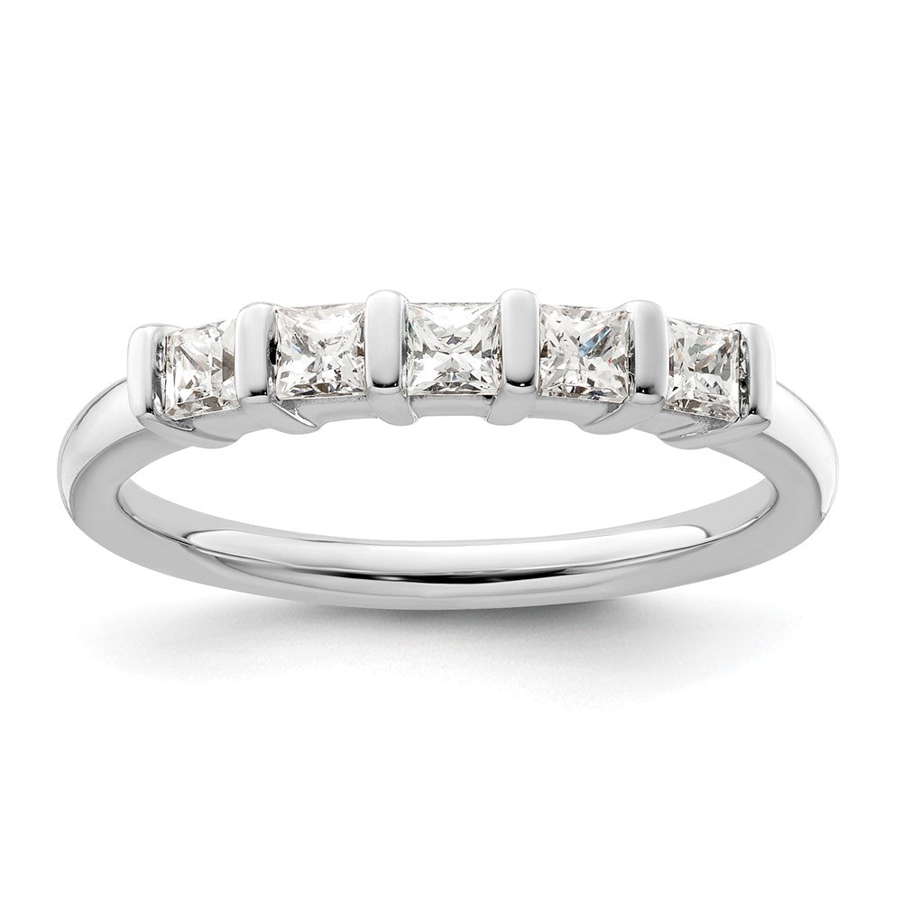 Exclusive 14K White Gold 5-Stone Band with 1/2 CT Diamonds - Stylish Luxury