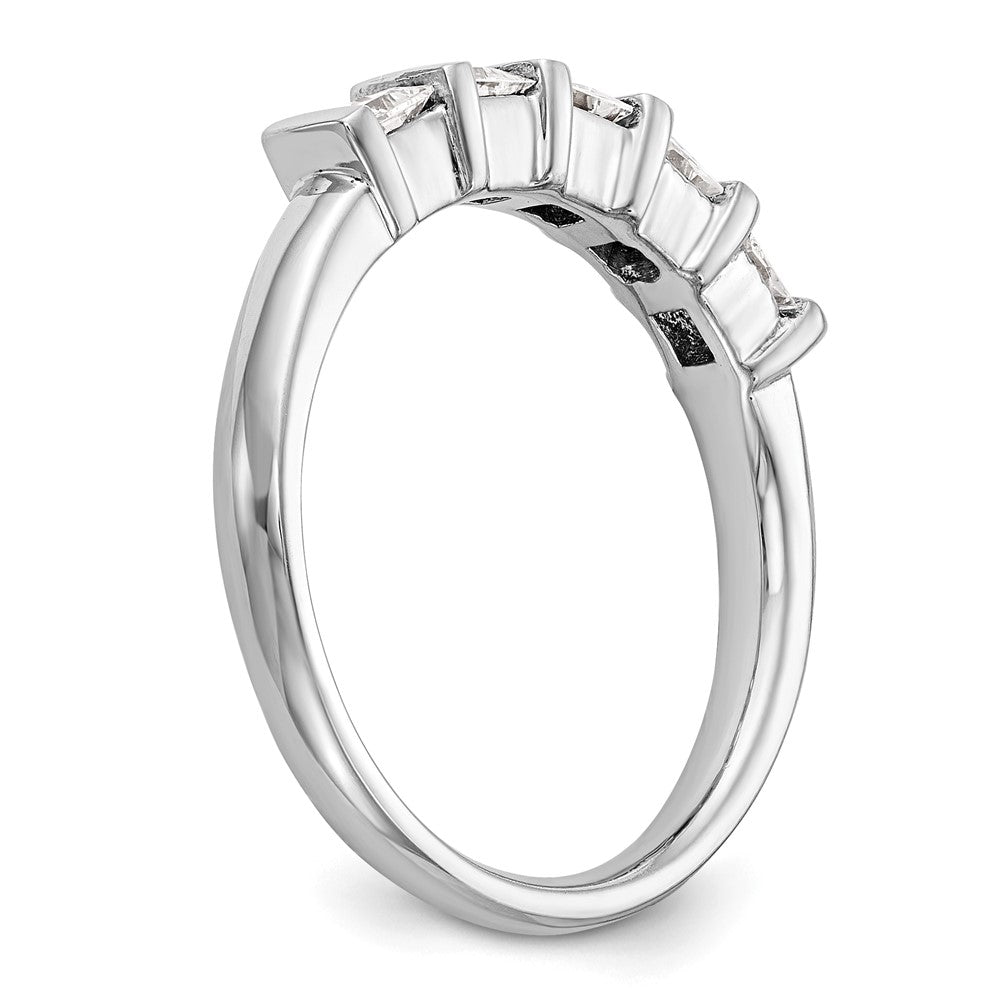 Exclusive 14K White Gold 5-Stone Diamond Band Setting for 5 Princess Cuts