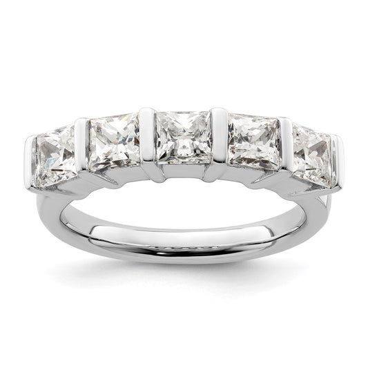 High-Quality 14K White Gold 5-Stone Diamond Band Setting for Stylish Value