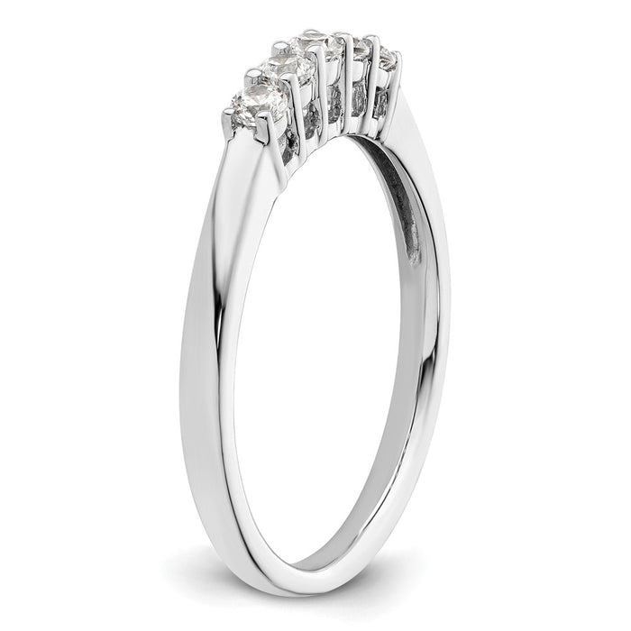 Buy 14K White Gold 5-Stone Diamond Band Mounting (2.3mm) - Stylish Value!-6