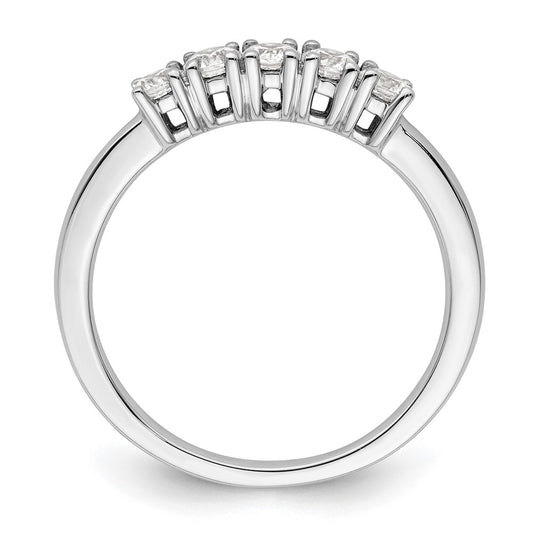 Buy Stylish 14K White Gold 5-Stone Diamond Band - 1/2 Carat Total Weight