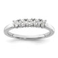Buy Stylish 14K White Gold 5-Stone Diamond Band - 1/2 Carat Total Weight-1