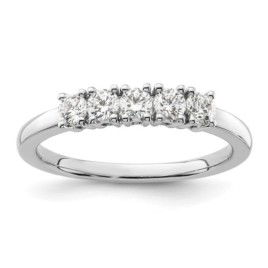 Buy Stylish 14K White Gold 5-Stone Diamond Band - 1/2 Carat Total Weight