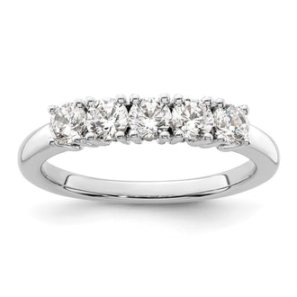 High-Quality 14K White Gold 5-Stone Diamond Band Setting for 3.4mm Stones