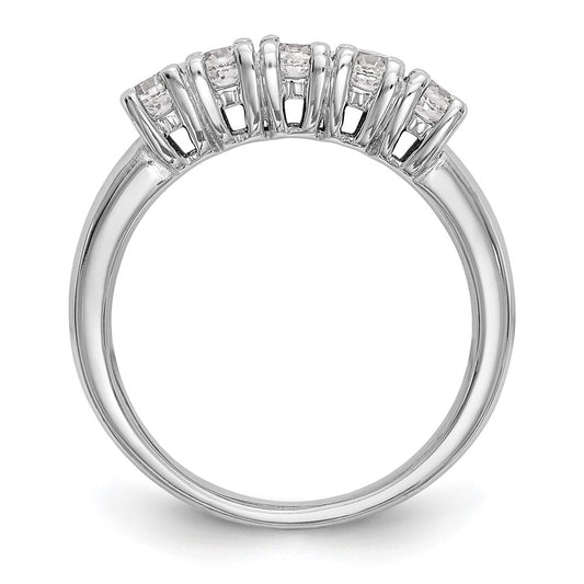 Exclusive 14K White Gold Diamond Band - 5-Stone, 1 Carat, Stylish Value