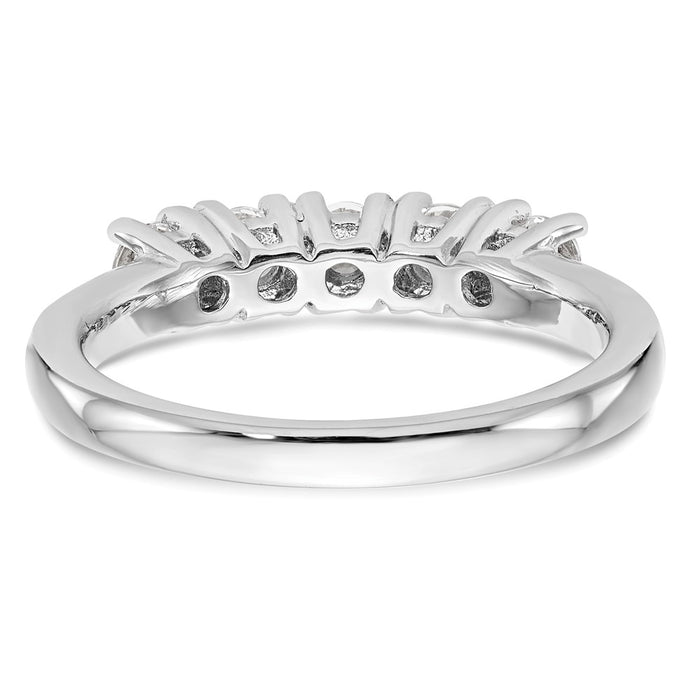 Exclusive 14K White Gold Diamond Band - 5-Stone, 1 Carat, Stylish Value-5