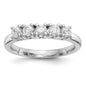 Exclusive 14K White Gold Diamond Band - 5-Stone, 1 Carat, Stylish Value-1