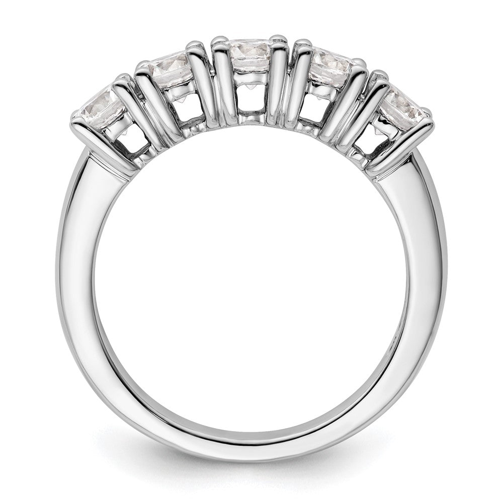 Exclusive 14K White Gold 5-Stone Round Diamond Band - 1.5 Carats of Luxury