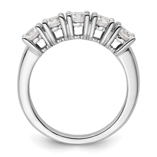 Exclusive 14K White Gold 5-Stone Round Diamond Band - 1.5 Carats of Luxury