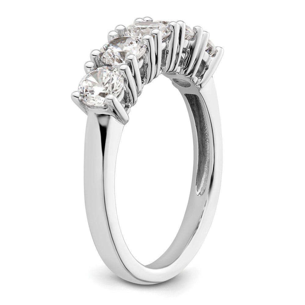 Exclusive 14K White Gold 5-Stone Round Diamond Band - 1.5 Carats of Luxury