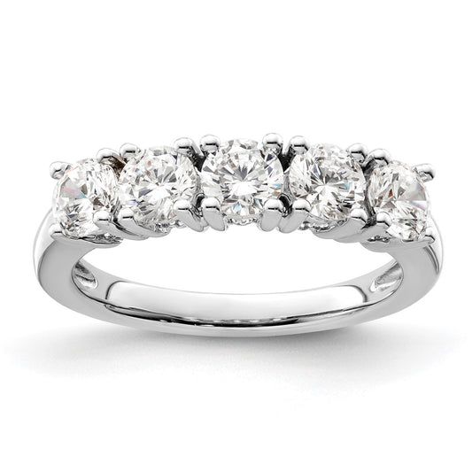 Exclusive 14K White Gold 5-Stone Round Diamond Band - 1.5 Carats of Luxury