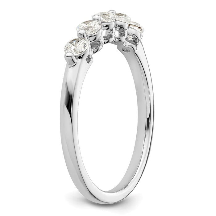 Buy Exclusive 14K White Gold Diamond Band - 5-Stone, 1/2 Carat, Stylish Value-6