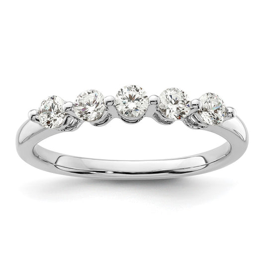 Buy Exclusive 14K White Gold Diamond Band - 5-Stone, 1/2 Carat, Stylish Value