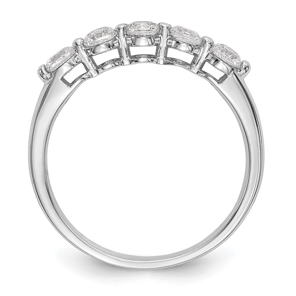 High-Quality 14K White Gold 5-Stone Diamond Band, 3/4 Carat - Stylish Value!