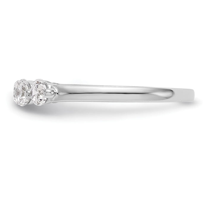 High-Quality 14K White Gold 5-Stone Diamond Band, 3/4 Carat - Stylish Value!-3