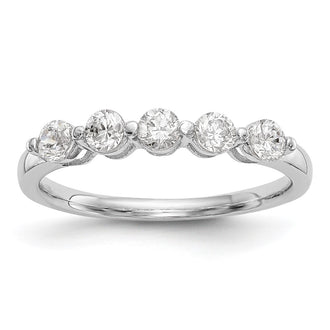Buy Stylish 14K White Gold 5-Stone Diamond Band Setting (3.3mm) - Luxury!