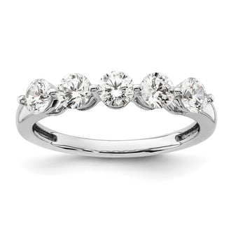 Buy Stylish 14K White Gold 5-Stone Diamond Band with 1 Carat Diamonds