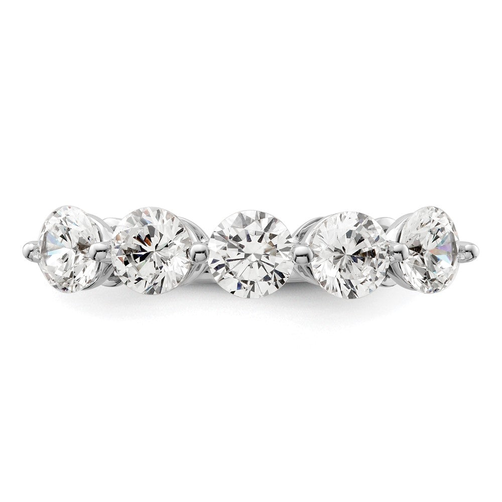 High-Quality 14K White Gold 5-Stone Diamond Band - 1.5 Carat Luxury Value