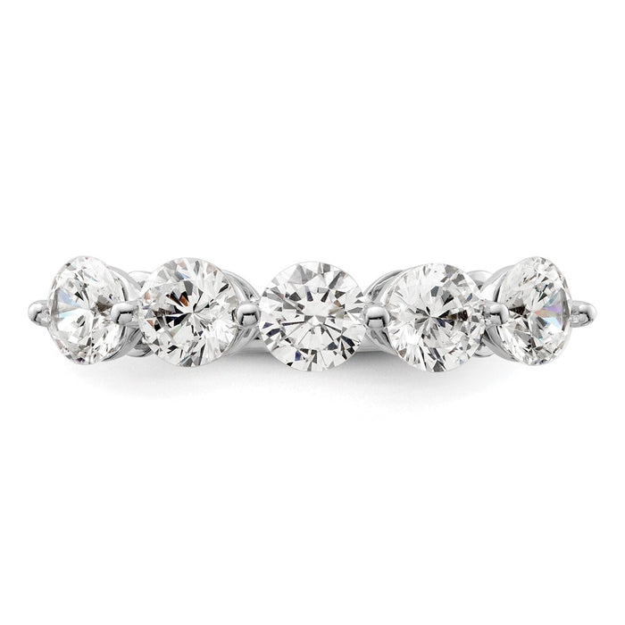 High-Quality 14K White Gold 5-Stone Diamond Band - 1.5 Carat Luxury Value-4