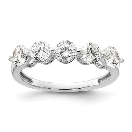 High-Quality 14K White Gold 5-Stone Diamond Band - 1.5 Carat Luxury Value