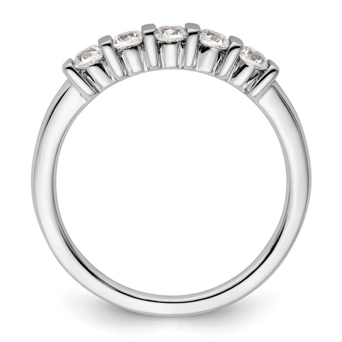 Buy Exclusive 14K White Gold Diamond Band - 5-Stone, 1/3 Carat Value-2
