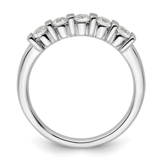 Buy Stylish 14K White Gold 5-Stone Diamond Band with 1/2 Carat Diamonds