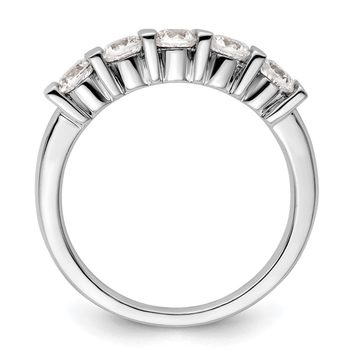 Buy Stylish 14K White Gold 5-Stone Diamond Band - 3/4 Carat Luxury Value-2