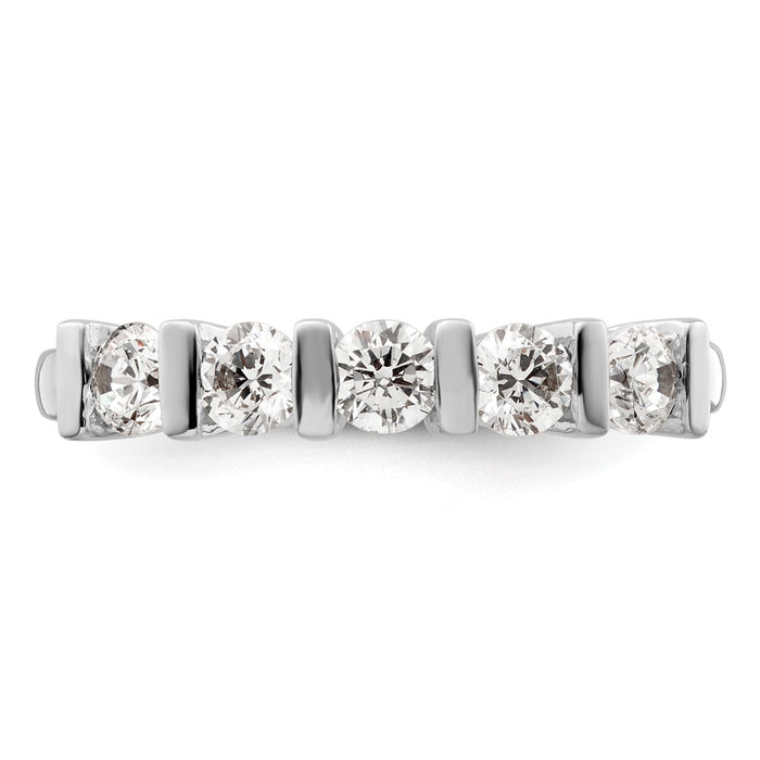 Buy Stylish 14K White Gold 5-Stone Diamond Band - 3/4 Carat Luxury Value-4
