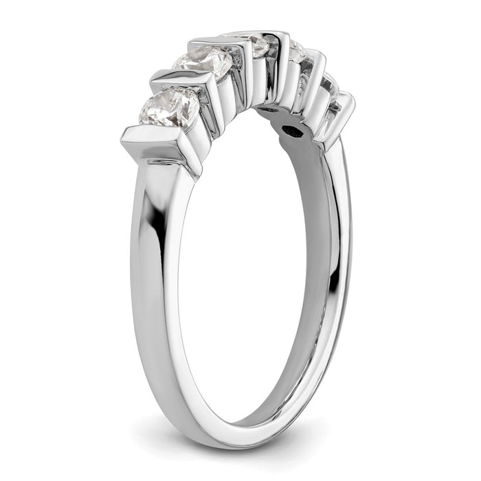 Buy Stylish 14K White Gold 5-Stone Diamond Band - 3/4 Carat Luxury Value-6