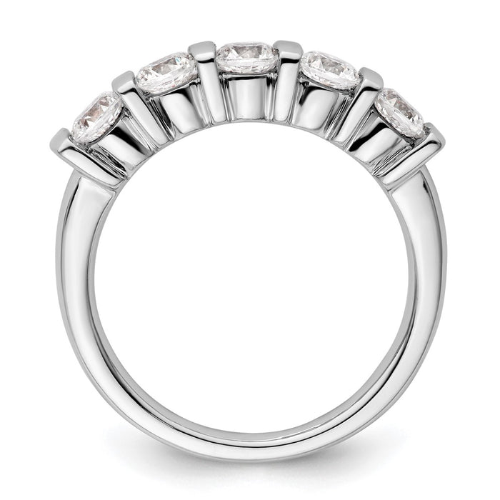 Buy Stylish 14K White Gold 5-Stone Diamond Band with 1 Carat Diamonds-2