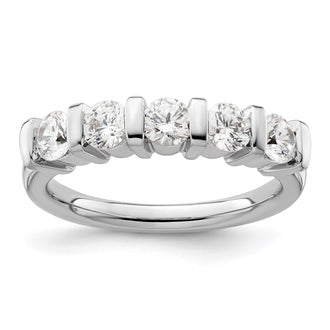 Buy Stylish 14K White Gold 5-Stone Diamond Band with 1 Carat Diamonds
