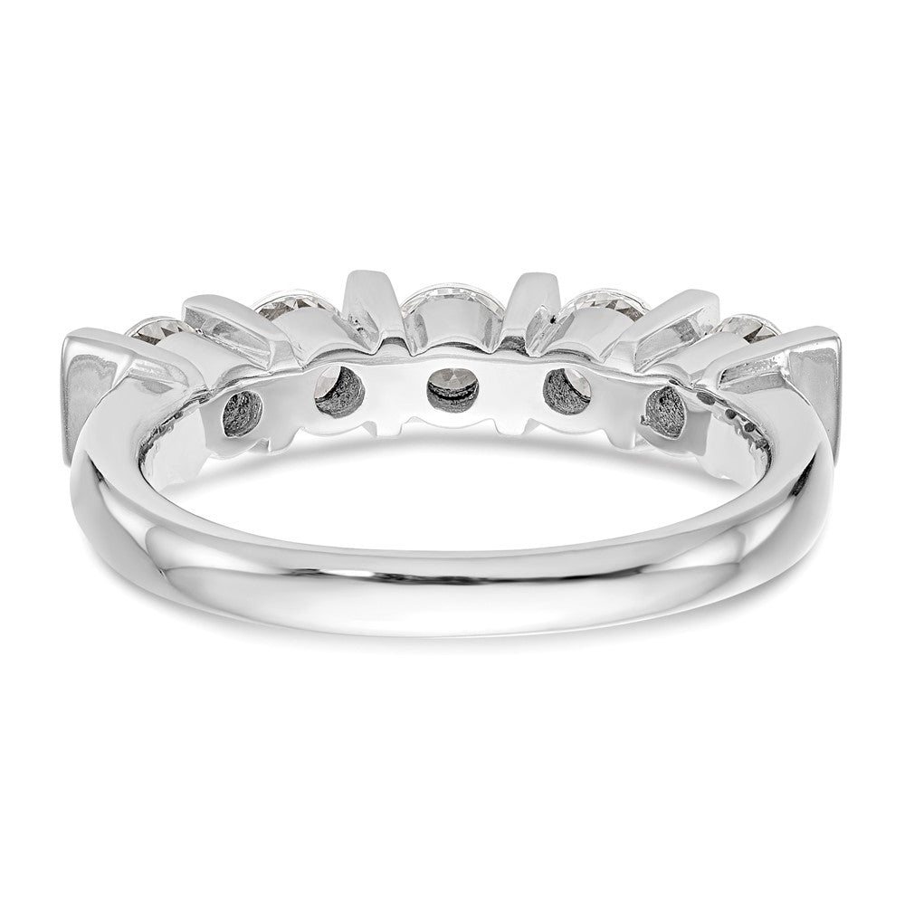 High-Quality 14K White Gold 5-Stone Diamond Band, 1.25 Carats - Stylish Value!