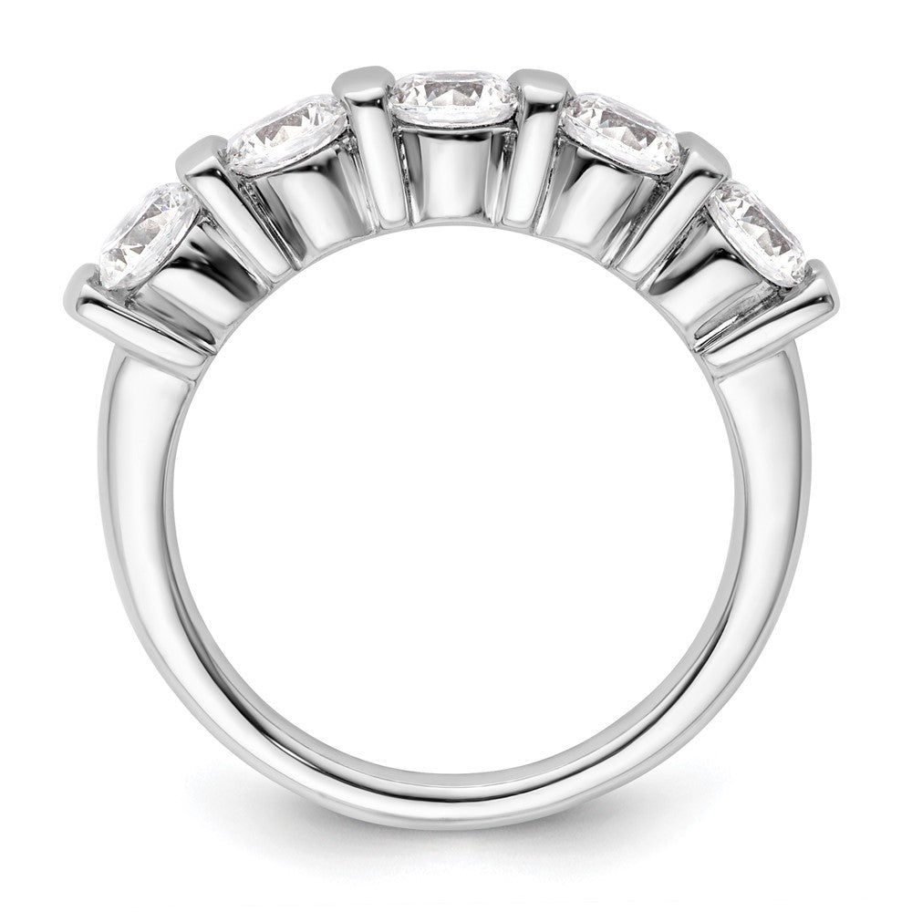 Exclusive 14K White Gold 5-Stone Diamond Band - 1.5 Carats, Stylish Design