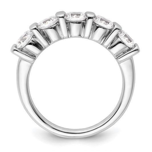 Exclusive 14K White Gold 5-Stone Diamond Band - 1.5 Carats, Stylish Design