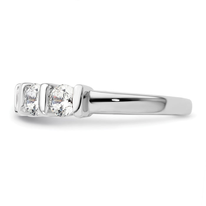 Exclusive 14K White Gold 5-Stone Diamond Band - 1.5 Carats, Stylish Design-3
