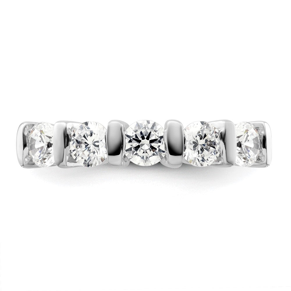 Exclusive 14K White Gold 5-Stone Diamond Band - 1.5 Carats, Stylish Design