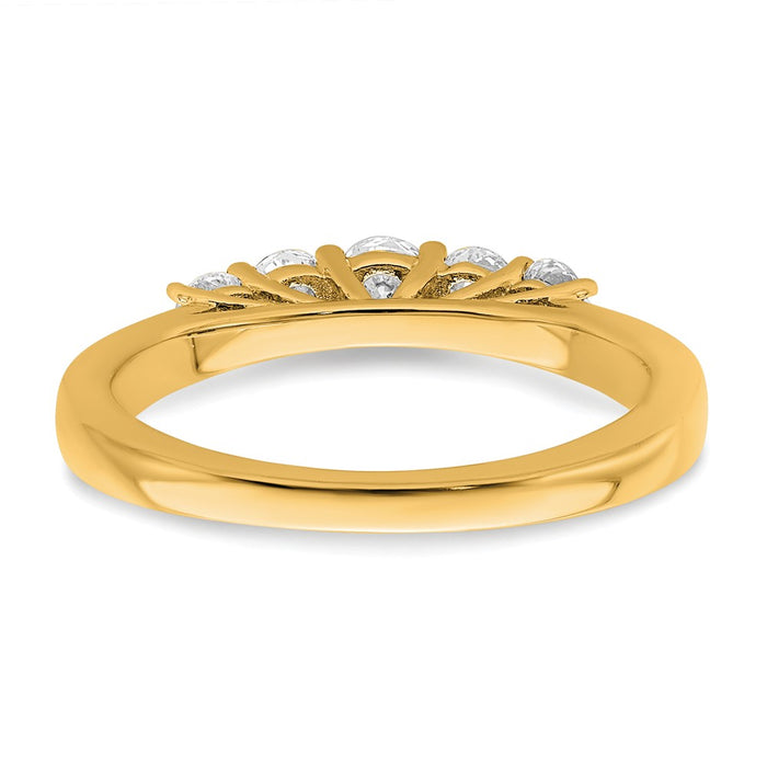 Buy Stylish 14K Yellow Gold Diamond Band Setting - 5-Stone, Prong, Value!-5