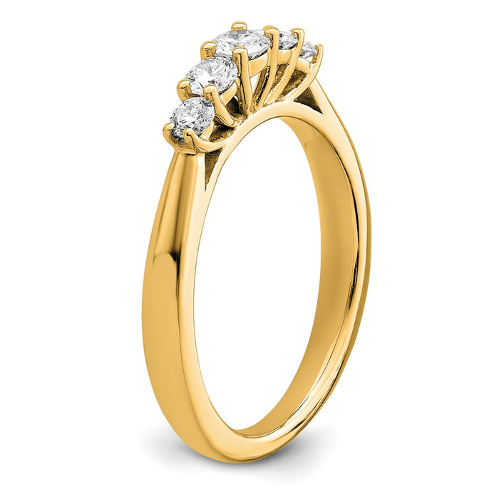Buy Stylish 14K Yellow Gold Diamond Band Setting - 5-Stone, Prong, Value!-6
