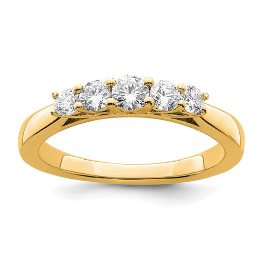 Buy Stylish 14K Yellow Gold Diamond Band Setting - 5-Stone, Prong, Value!