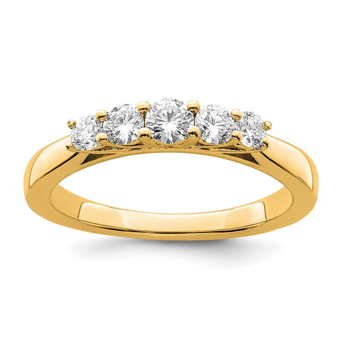 Buy Stylish 14K Yellow Gold Diamond Band Setting - 5-Stone, Prong, Value!-1