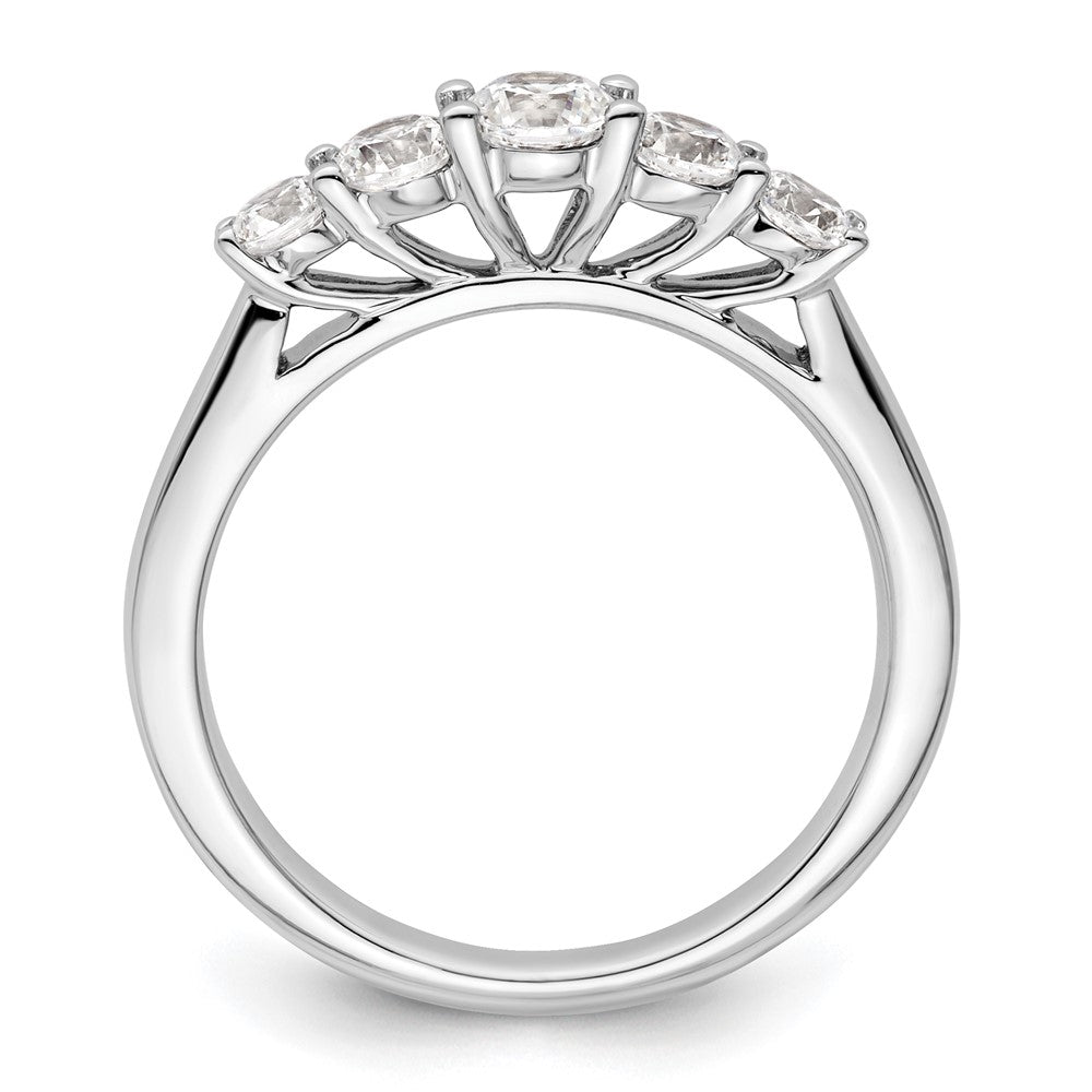 Buy Exclusive 14K White Gold 5-Stone Semi-Mount Band for 3.9mm Center Stone