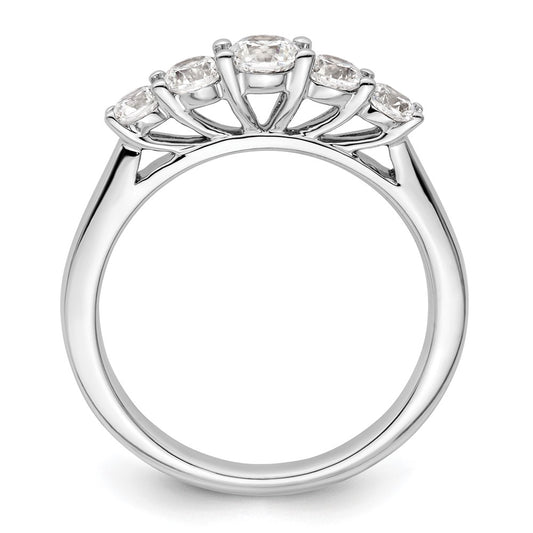 Buy Exclusive 14K White Gold 5-Stone Semi-Mount Band for 3.9mm Center Stone